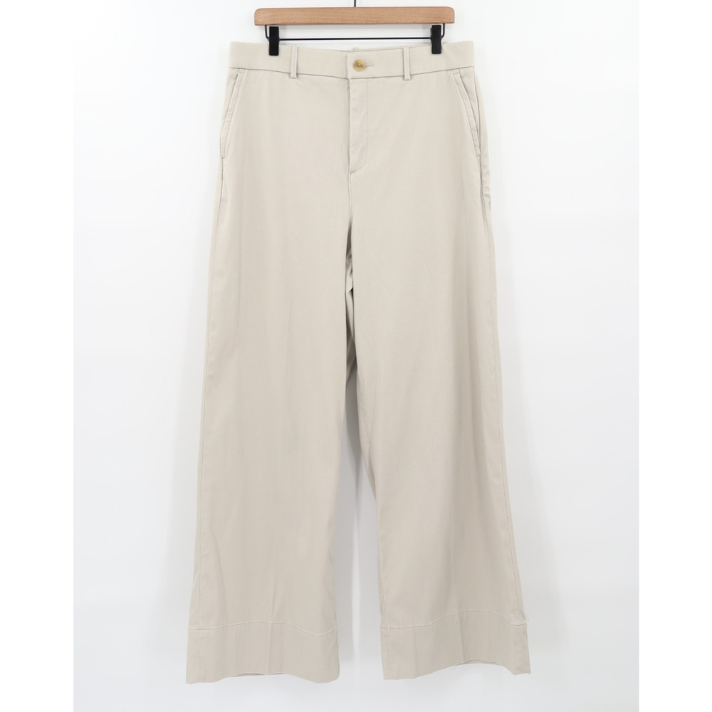 Spanx Women's Stretch Twill Wide Leg Pants Bone Sz XL T NEW